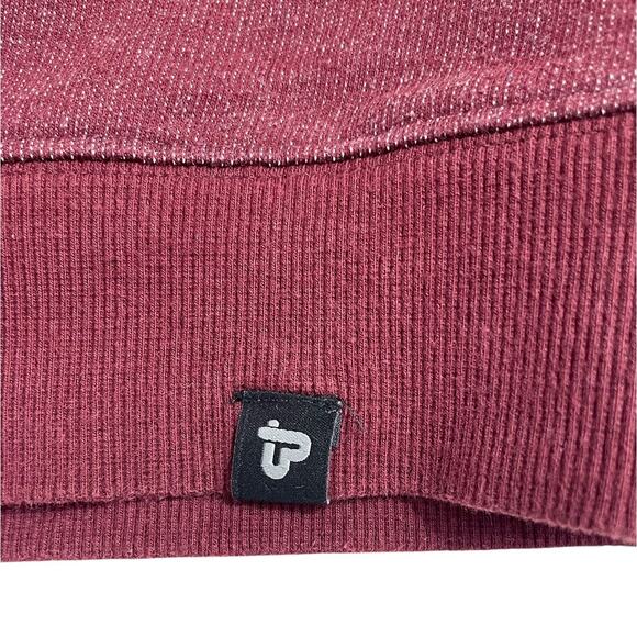 Pact Organic Raglan Crewneck French Terry Sweatshirt Maroon Men's Sz Med Classic - Picture 8 of 10